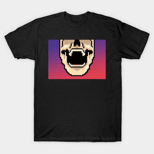 Pixel Skull Mask T-Shirt by Silurostudio